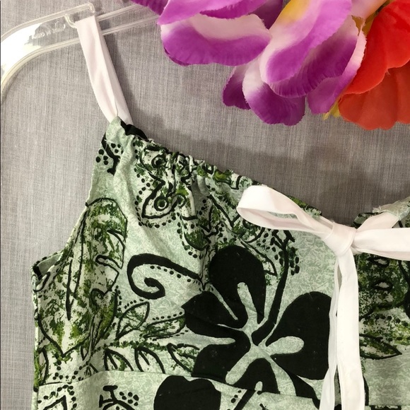 TAPA THREADS Short Aloha Dress Keyhole Tie Front - Picture 3 of 8
